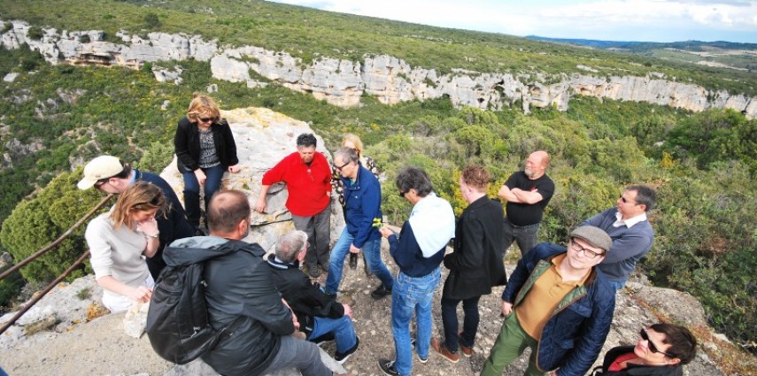 Sur le Terroir de la Livinière : des journalistes en balade